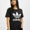 Adidas Originals Damen T-Shirt Trefoil In Schwarz -URBAN CLASSICS Verkäufe adidas originals t shirt schwarz 806199
