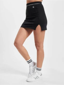 Calvin Klein Damen Rock Piping Side Split Milano In Schwarz