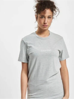 Calvin Klein Damen T-Shirt Crew Neck In Grau
