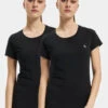 Calvin Klein Damen T-Shirt Crew Neck 2pk In Schwarz