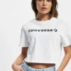 Converse Damen T-Shirt Puff Logo Cropped In Weiß -URBAN CLASSICS Verkäufe converse t shirt weiss 973659