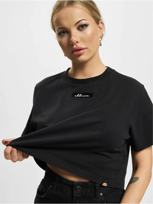 Ellesse Damen T-Shirt Elleyna Cropped In Schwarz 3 Ellesse Damen T-Shirt Elleyna Cropped In Schwarz