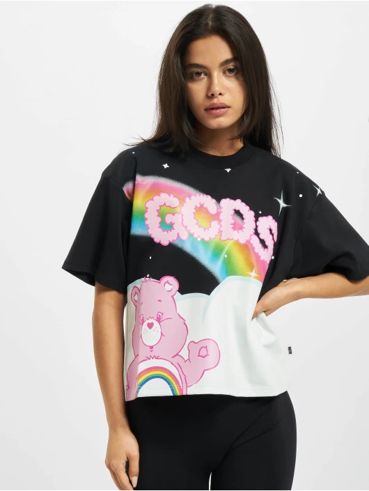 GCDS Damen T-Shirt Care Bears In Schwarz 3 GCDS Damen T-Shirt Care Bears In Schwarz