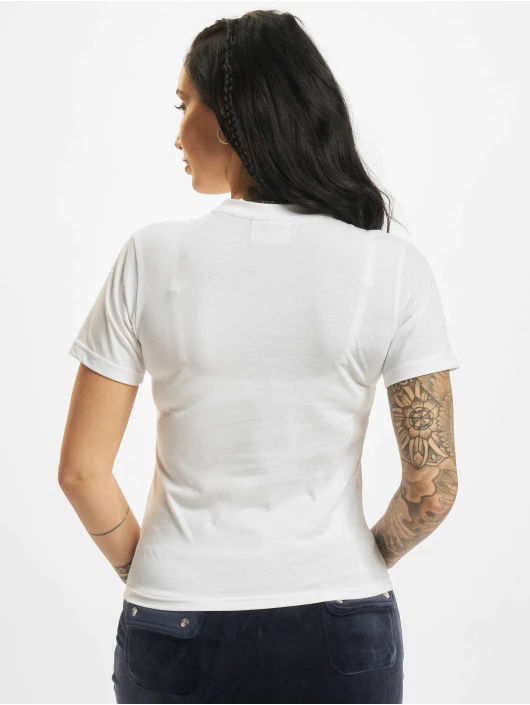 Juicy Couture Damen T-Shirt Girlfriend Fit Ombre La Logo In Weiß 4 Juicy Couture Damen T-Shirt Girlfriend Fit Ombre La Logo In Weiß – Bild 2