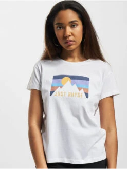 Damen T-Shirt Mountainside In Weiß