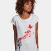Damen T-Shirt Ladies Banksy In Weiß -URBAN CLASSICS Verkäufe merchcode t shirt weiss 371475
