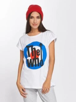 Damen T-Shirt The Who Classic Target In Weiß