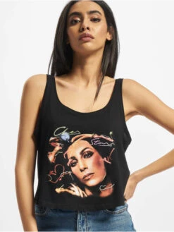 Damen Tank Tops Ladies Cher Colour In Schwarz