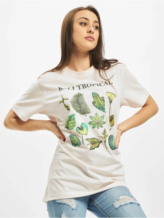 Mister Tee Damen T-Shirt Ladies Bali Tropical In Rosa 3 Mister Tee Damen T-Shirt Ladies Bali Tropical In Rosa