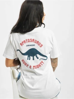 Mister Tee Damen T-Shirt Jurassic In Weiß