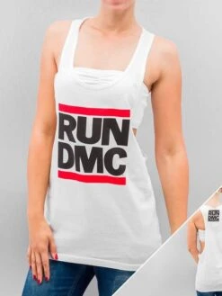 Mister Tee Damen Tank Tops Un DMC Logo In Weiß