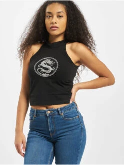 Mister Tee Damen Top Ladies Dragon Turtleneck In Schwarz