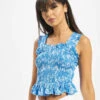NA-KD Damen Top Frill In Blau -URBAN CLASSICS Verkäufe na kd top blau 661690