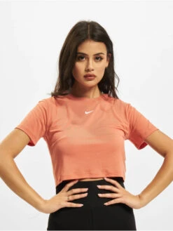 Nike Damen T-Shirt Essentials Slim Crp Lbr In Orange