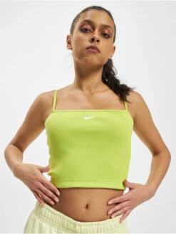 Nike Damen Tank Tops NSW Essential Rib Crop In Grün