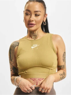 Nike Damen Top Air Rib Tank In Gelb