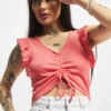ONLY Damen Top Laila Ruching In Pink -URBAN CLASSICS Verkäufe only top pink 892236