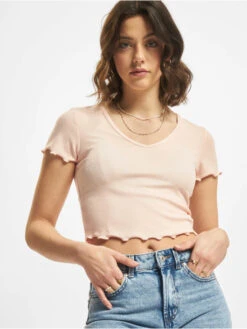 ONLY Damen Top Kika V-Neck In Rosa