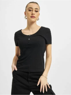 ONLY Damen Top OnlSimple Life Button In Schwarz