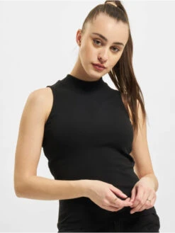 ONLY Damen Top OnlNessa Life Highneck Rib In Schwarz