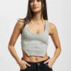 Pegador Damen Top Buena Rib Corset In Grau -URBAN CLASSICS Verkäufe pegador top grau 987534