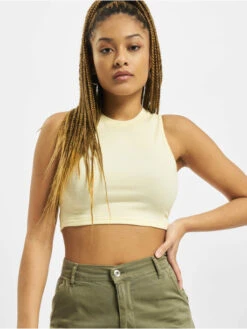 SIXTH JUNE Damen Top Rib Essential In Gelb