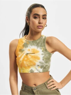 SIXTH JUNE Damen Top Spiral Crop In Orange