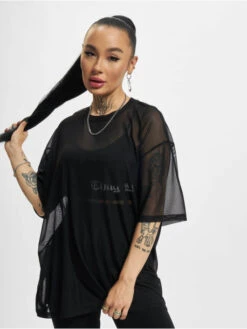 Damen T-Shirt WaitaMinute In Schwarz