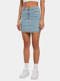 URBAN CLASSICS Damen Rock Ladies Organic Stretch Denim Mini In Blau