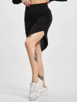 URBAN CLASSICS Damen Rock Asymetric In Schwarz