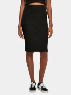 URBAN CLASSICS Damen Rock Ladies Rib Knit In Schwarz