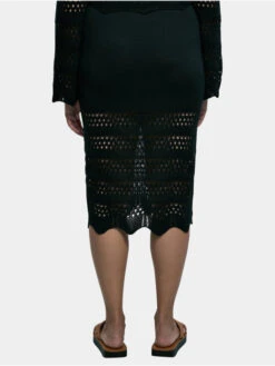 URBAN CLASSICS Damen Rock Ladies 3/4 Crochet Knit In Schwarz -URBAN CLASSICS Verkäufe urban classics rock schwarz 953209 1