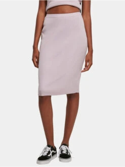 URBAN CLASSICS Damen Rock Ladies Rib In Violet