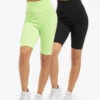 URBAN CLASSICS Damen Shorts Ladies High Waist Cycle 2-Pack In Grün -URBAN CLASSICS Verkäufe urban classics shorts gruen 749559