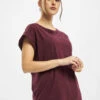 URBAN CLASSICS Damen T-Shirt Ladies Extended Shoulder In Rot