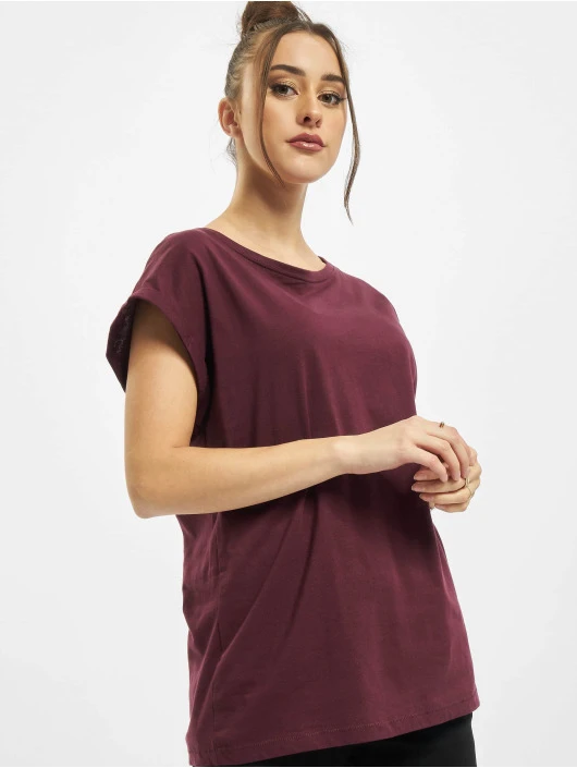 URBAN CLASSICS Damen T-Shirt Ladies Extended Shoulder In Rot 3 URBAN CLASSICS Damen T-Shirt Ladies Extended Shoulder In Rot