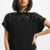 URBAN CLASSICS Damen T-Shirt Ladies Short Oversized Lace In Schwarz -URBAN CLASSICS Verkäufe urban classics t shirt schwarz 863962