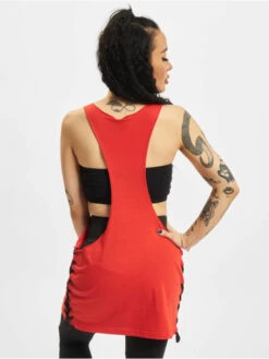 URBAN CLASSICS Damen Tank Tops Side Knotted In Rot -URBAN CLASSICS Verkäufe urban classics tank tops rot 183179 1