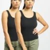 URBAN CLASSICS Damen Tank Tops 2-Pack Basic In Schwarz 1 URBAN CLASSICS Damen Tank Tops 2-Pack Basic In Schwarz -URBAN CLASSICS Verkäufe urban classics tank tops schwarz 474371