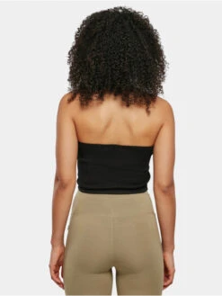 URBAN CLASSICS Damen Tank Tops Ladies Rib Knit Crossed Neckholder In Schwarz -URBAN CLASSICS Verkäufe urban classics tank tops schwarz 915936 1