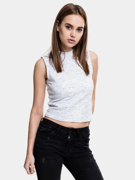 URBAN CLASSICS Damen Tank Tops Ladies Space Dye In Weiß 3 URBAN CLASSICS Damen Tank Tops Ladies Space Dye In Weiß