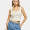 URBAN CLASSICS Damen Tank Tops Ladies Short Corsage In Weiß -URBAN CLASSICS Verkäufe urban classics tank tops weiss 953450