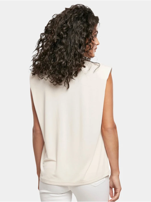 URBAN CLASSICS Damen Top Ladies Modal Padded Shoulder In Beige 4 URBAN CLASSICS Damen Top Ladies Modal Padded Shoulder In Beige – Bild 2