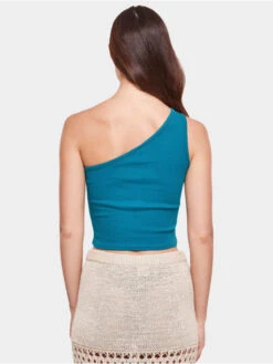 URBAN CLASSICS Damen Top Ladies Cropped Asymmetric In Blau -URBAN CLASSICS Verkäufe urban classics top blau 952096 1