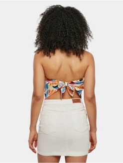 URBAN CLASSICS Damen Top Ladies Cropped Aop Satin Triangle In Bunt -URBAN CLASSICS Verkäufe urban classics top bunt 915955 1