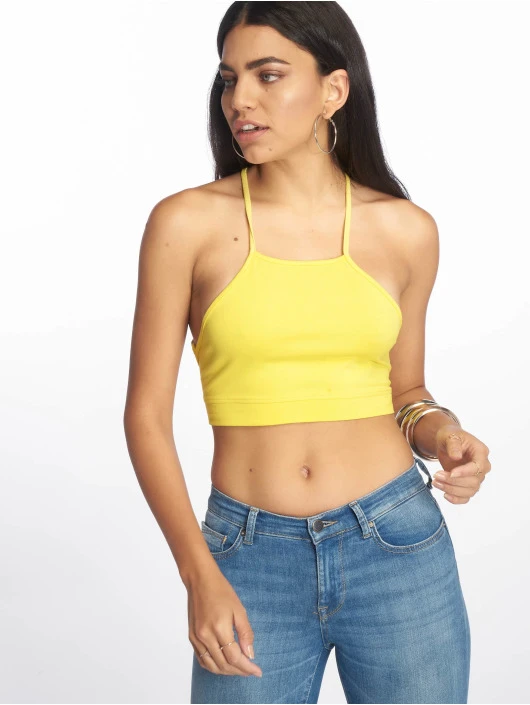 URBAN CLASSICS Damen Top Triangle In Gelb 4 URBAN CLASSICS Damen Top Triangle In Gelb – Bild 2