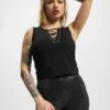 URBAN CLASSICS Damen Top Laced Up Cropped In Schwarz -URBAN CLASSICS Verkäufe urban classics top schwarz 494608