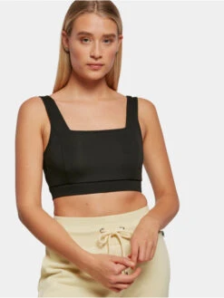 URBAN CLASSICS Damen Top Ladies Recycled Squared In Schwarz