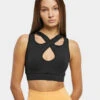 URBAN CLASSICS Damen Top Ladies Crossed Sprots In Schwarz -URBAN CLASSICS Verkäufe urban classics top schwarz 953523