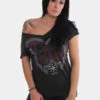 Damen T-Shirt Gradient Butterfly Dye V-Neck In Schwarz 2 Damen T-Shirt Gradient Butterfly Dye V-Neck In Schwarz -URBAN CLASSICS Verkäufe yakuza t shirt schwarz 873766